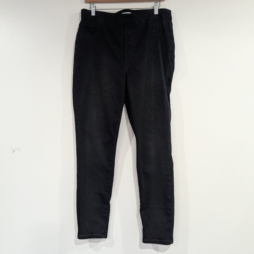 Reitmans R Essentials Elastic Waist Jeggings Black Size Large